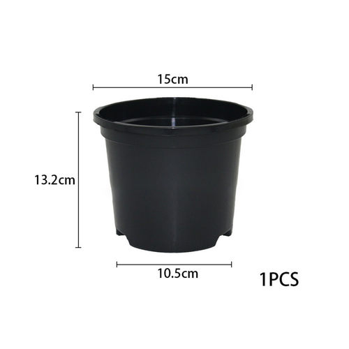 Indoor Outdoor Bamboo Plant Pots Strong Plastic Black