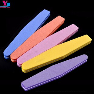 *10 X Professional Nail Files Nail Buffer Buffing Slim Cresc