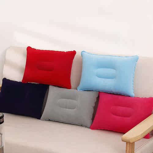 Convenient ltralight Inflatable PVC Nylon Air Pillow Sleep C