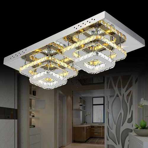 Beautiful Crystal Chandelier Security Panel Light LED Lamp s