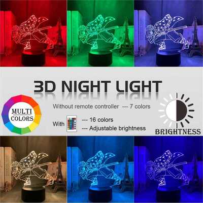 Acrylic Led Night Light Anime Demon Slayer Agatsuma Zenitsu