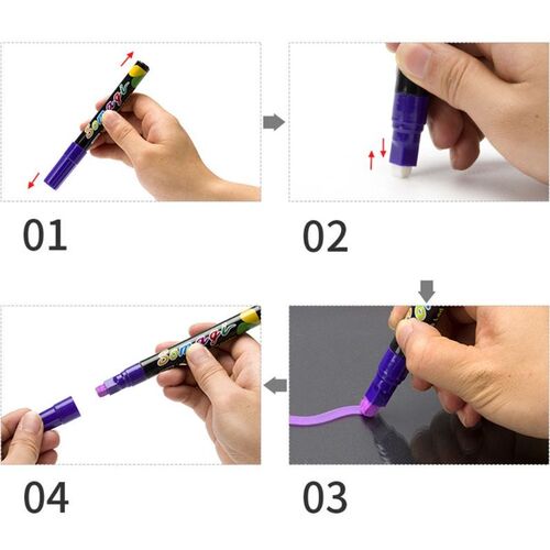8 8 Colors Highlighter Fluorescent Liquid Chalk Marker Neon