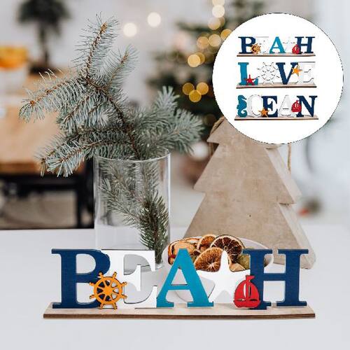 3Pcs Wooden Alphabet Ornaments Wooden Letter Ornaments