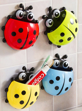 Creative Home Daily Cartoon Ladybug Sucker Toothbrush