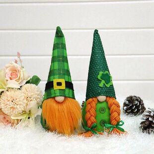 Hot St Patricks Day Gnomes Decor, 2 Packs St. Patrick