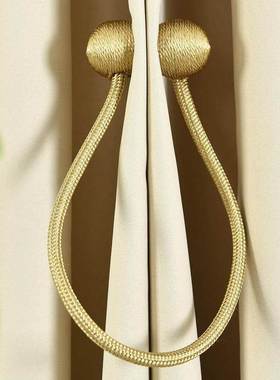 2pcs Magnetic Curtain Tiebacks Braided Ball Buckle Drapery H