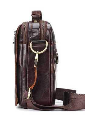 Fashion Man Package Vintage Shoulder Bag Genuine Cow Leathe