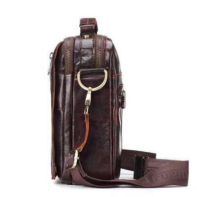 Fashion Man Package Vintage Shoulder Bag Genuine Cow Leathe
