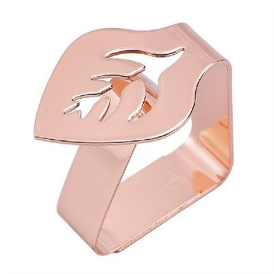 4PCS Stainless Steel Tablecloth Clips Decorative Leaf
