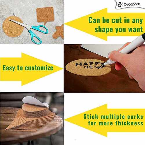 50pcs Crafts Household Supplies Cork Coaster Mini Board Tabl