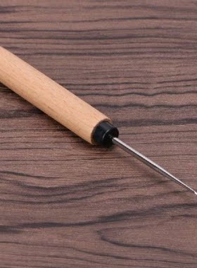 Leather Craft Awl Tools Hole Maker Wooden Handle Sewing
