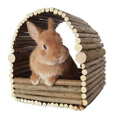 Wooden Rabbit Hideout Rabbit Hamster House Teeth Grinding