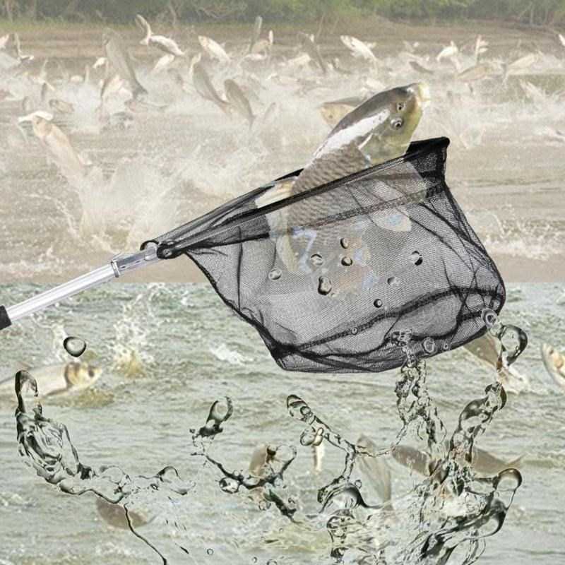 Fishing Nets Aluminum Alloy Telescoping Foldable Landing Net