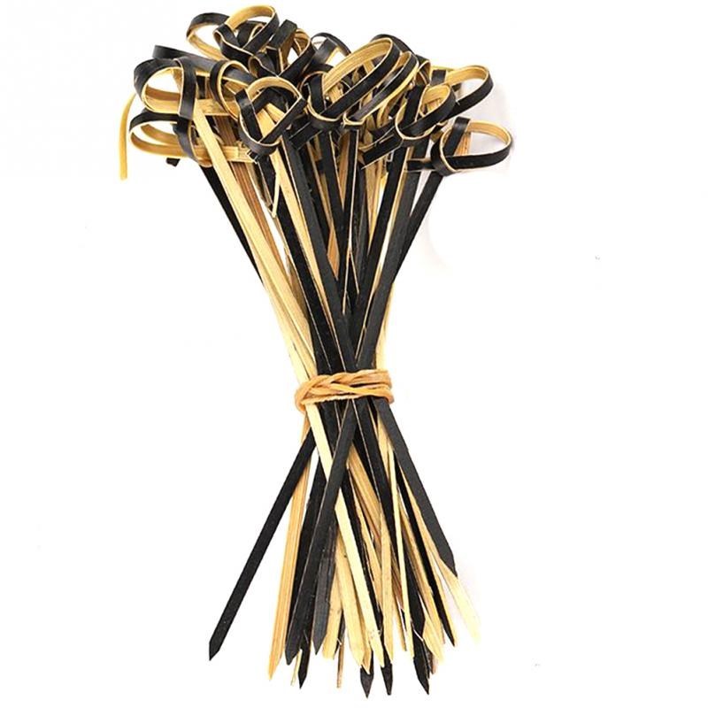 100Pcs Bamboo Knot Skewers Cocktail s Canape Buffet Party T