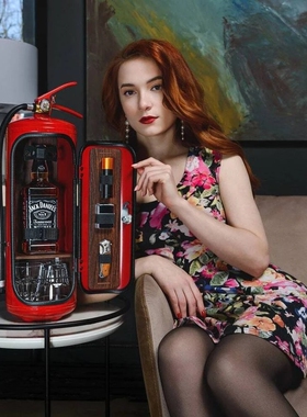 Fire Extinguisher Mini Bar Novelty Wine Storage Box