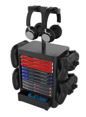 Console Accessories Case Storage Stand 10 Game Discs Bracke