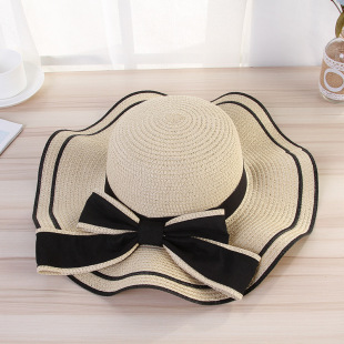 New Summer Women's Boater Beach Hat Wide Side Female