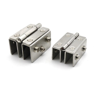 Stainless steel glass door hinge bisagra Punch-free 90 Degre