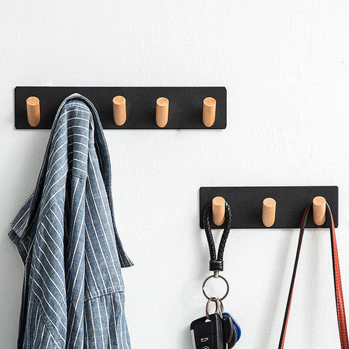 Cretive Metal Hooks Wall Shelf Key Holders Clothing Rack