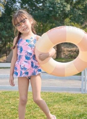 Thickened Stripe Pool Rings for Kids Iatable Pool Floats
