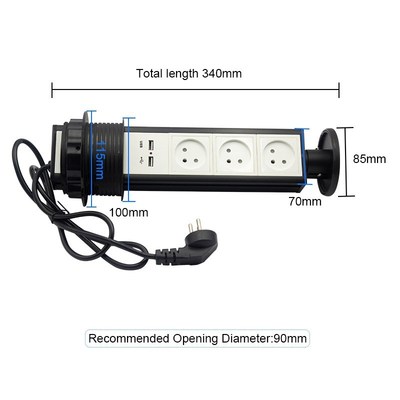 Countertop Pop Up Pulling Built In Desktop Hexagon Socket Wi