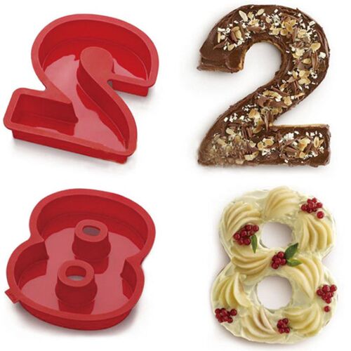 10 Inch Large Silicone Number Molds 0-9 Arabic Number Cake M