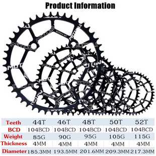Bicycle 104BCD Crank Oval Round 30T 32T 34T 36T 38T 40T 42T