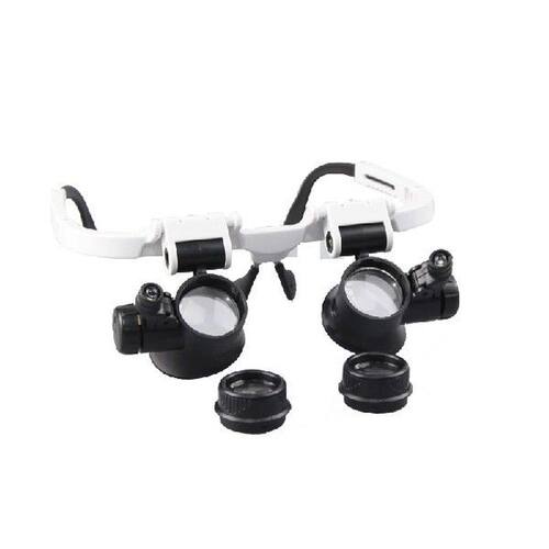 Three-fold Binocular Head Wearing High-power LED Magnifier