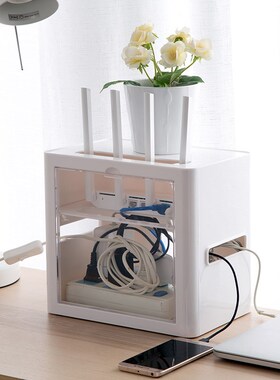 Socket wire storage box wifi router box desktop power cord f