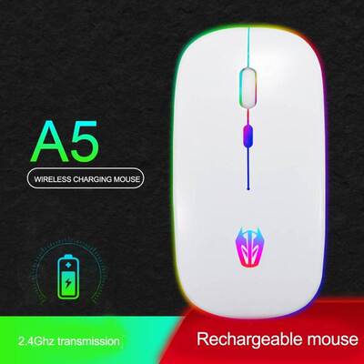 A5 Wireless Mouse 2.4G Receiver 1600DPI Silent Mouse Recharg