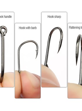 DONQL 50/100pcs Fishing Hooks Set Single Circle Fishhook Fly