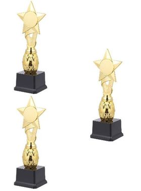 3pcs 29cm Competitions Plastic Trophy Kids Ribbon Star