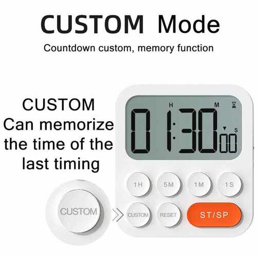 Magnetic Digital Kitchen Timer Electronic Countdown Time Cou