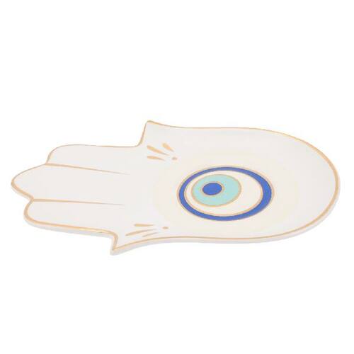 Tray Dish Jewelry Holder Soap Eye Plate Ceramic Ring Evil