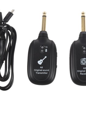 HF Guitar Wireless System Transmitter Receiver Built-in Rech