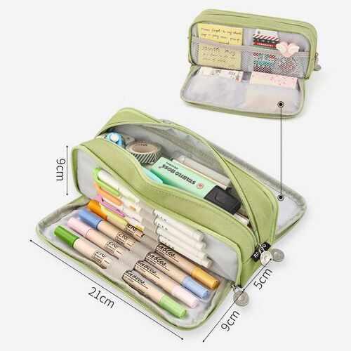 Angoo Double Face Pencil Bag Pen Case Special Macaron Color