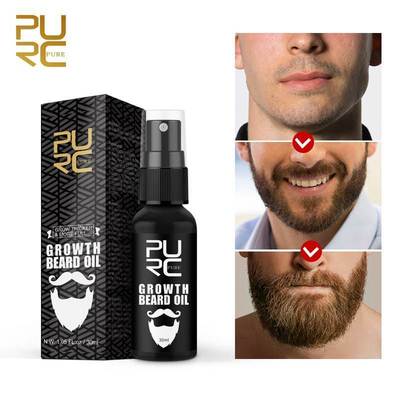 PURC Men Growth Beard Oil Organic Beard Wax Balm Avoid Bear