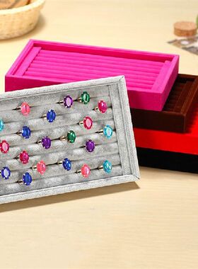 Velvet Suede Ring Earrings Organizer Ear Studs Jewelry