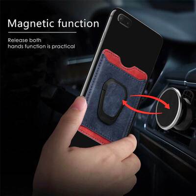Universal Magnetic Car Phone Ring Holder Stand In Car With W