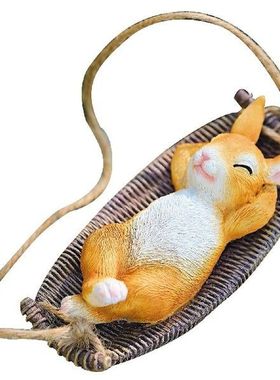 Swing Rabbit Garden Decor Easter Funny Hangable Rabbit