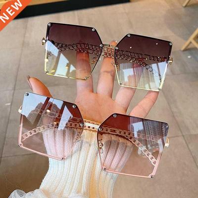 2022 New Fashion Oversize Gradient Sunglasses For Women Vint