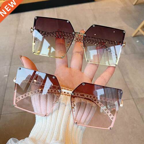 2022 New Fashion Oversize Gradient Sunglasses For Women Vint