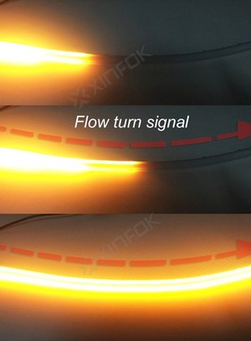 2x 60cm White Yellow Sequential Flexible LED DRL Daylight H