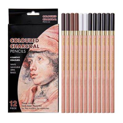 *12pcs/box Soft Pastel Wooden Pencil Crayon Charcoal Pencils