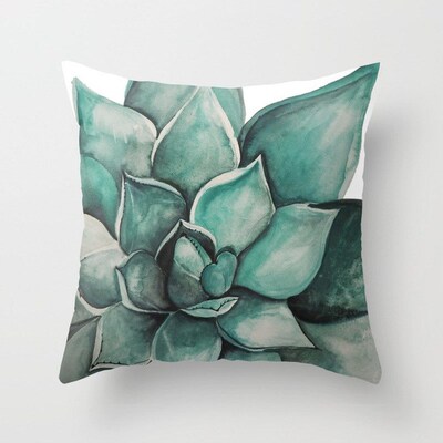 Cushion-Cover Decorative Pillows Throw Green Sofa Polyester