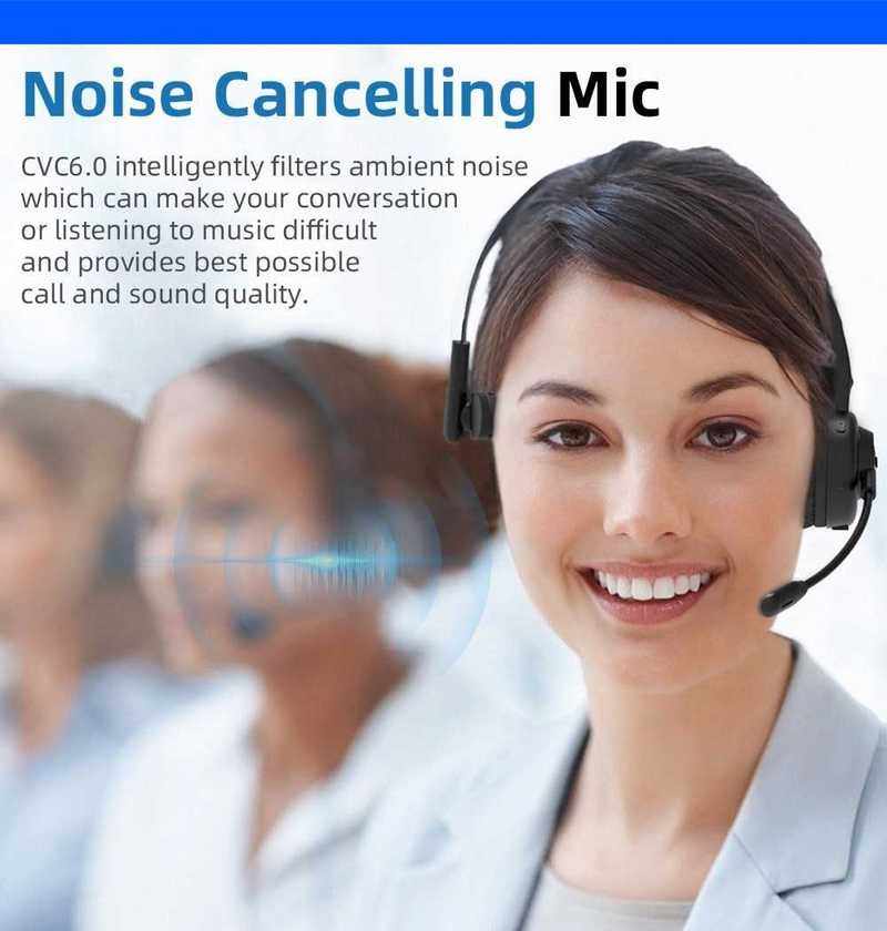 Call Center VOIP Headset Mono Bluetooth Wireless Noise Cance