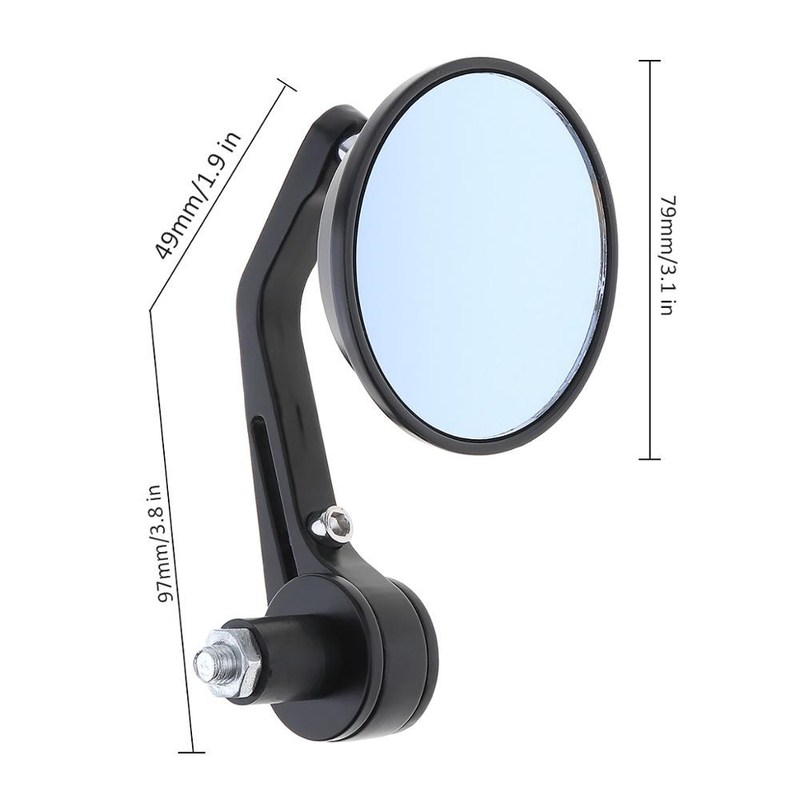 Rearview-Mirror Scooters Round-Bar Motorbike Universal Side-
