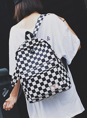 Fashion  Backpack nd Women Checkerboard Wear Daypack Laptop