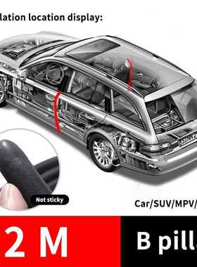 Car Door Edge Weatherstrip Rubber Sealing B Pillar Noise Win