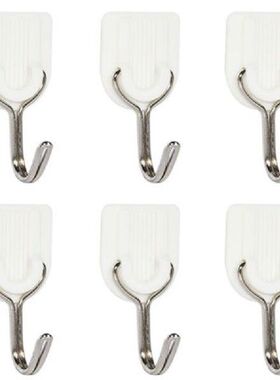 6pcs Strong Adhesive Stick On Wall Hooks Clips Clothes
